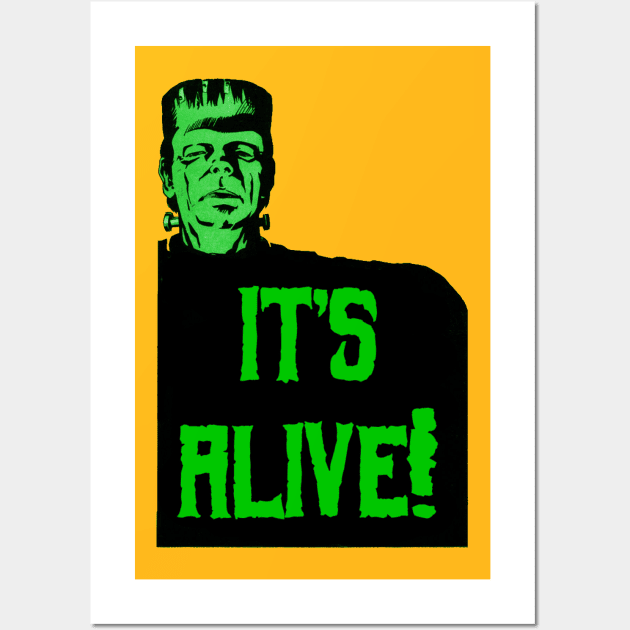 It's Alive! Wall Art by BlackAndWhiteFright